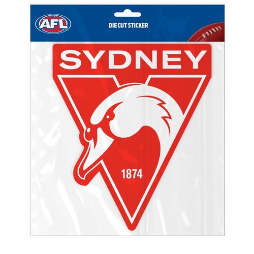 Official AFL Sydney Swans Large Team Logo Die Cut Decal Sticker