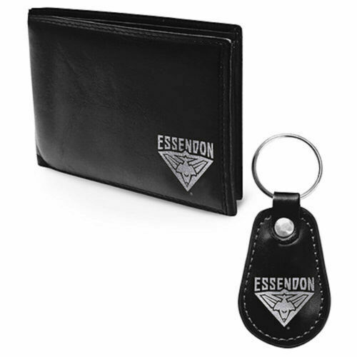Official AFL Essendon Bombers Wallet + Keychain Keyring Gift Set Pack