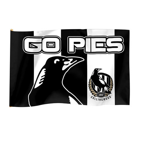 Official AFL Collingwood Magpies Game Day Large Flag 60 x 90 cm (NO STICK)