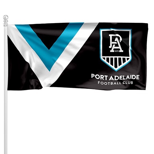 Port Adelaide Power AFL Flag Pole Flag 180 by 90cms! LE