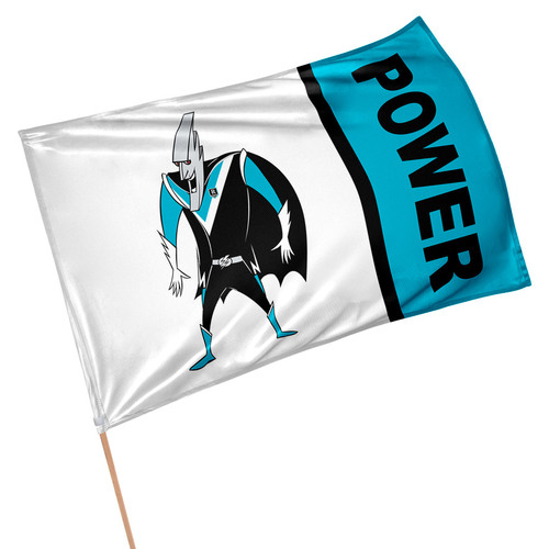 Official AFL Port Adelaide Retro Game Day Large Flag 60 x 90 cm (NO STICK/FLAG POLE)