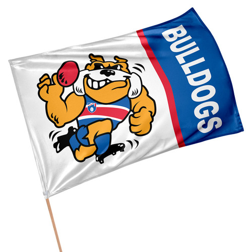 Official AFL Western Bulldogs Retro Game Day Large Flag 60 x 90 cm (NO STICK/FLAG POLE)