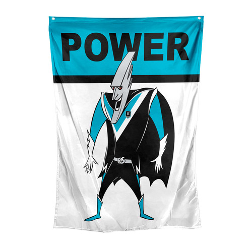 Official AFL Port Adelaide Supporters Retro Mascot Wall Cape Flag!