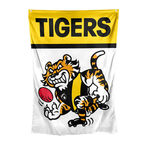 Official AFL Richmond Tigers Supporters Retro Mascot Wall Cape Flag!