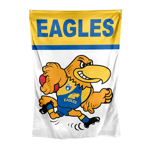 Official AFL West Coast Eagles Supporters Retro Mascot Wall Cape Flag!
