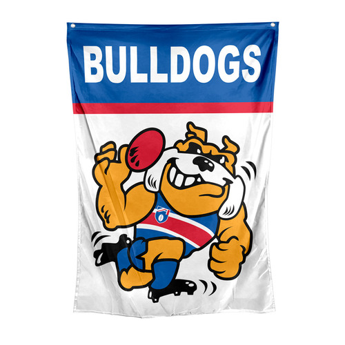 Official AFL Western Bulldogs Supporters Retro Mascot Wall Cape Flag!