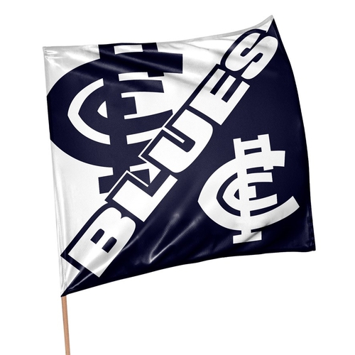 Official AFL Carlton Blues Game Day Large Flag 70 x 70 cm (NO STICK/FLAG POLE)