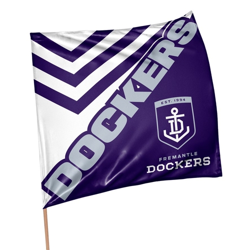Official AFL Fremantle Dockers Game Day Large Flag 70 x 70 cm (NO STICK/FLAG POLE)