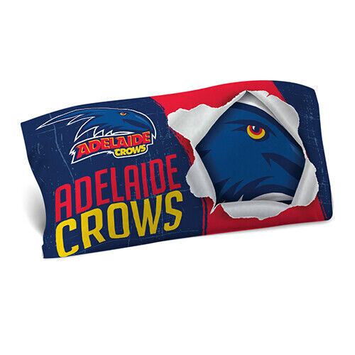 Official AFL Adelaide Crows Bed Double Sided Single Pillowcase Pillow Case