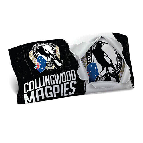 Official AFL Collingwood Magpies Bed Double Sided Single Pillowcase Pillow Case