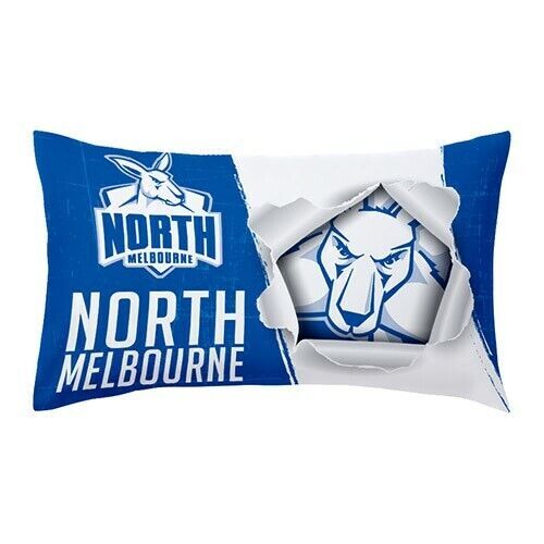 AFL North Melbourne Kangaroos Bed Double Sided Single Pillowcase Pillow Case