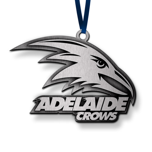 Official AFL Adelaide Crows 3D Metal Logo Christmas Ornament