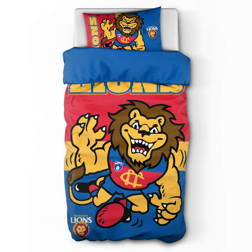 Brisbane Lions AFL Team Single Quilt Cover!