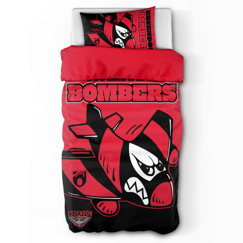 Essendon Bombers AFL Team Single Quilt Cover!
