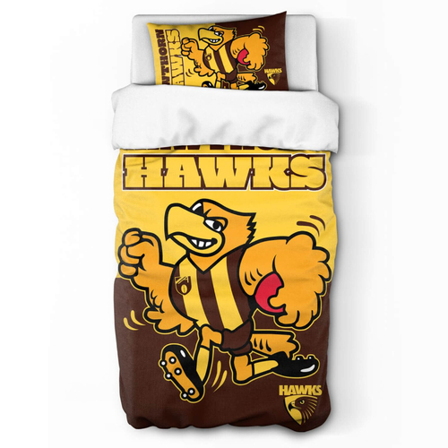 Hawthorn Hawks AFL Team Single Quilt Cover!