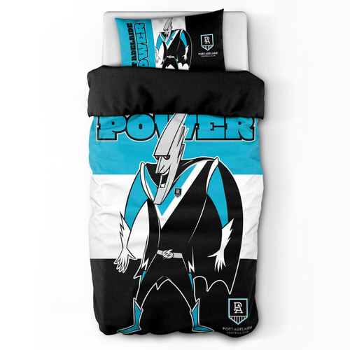 Port Adelaide Power AFL Team Single Quilt Cover!