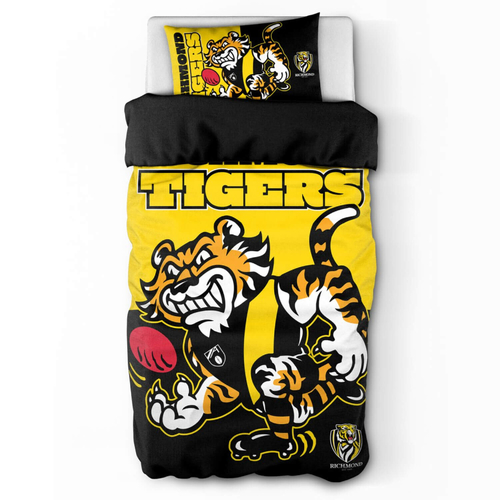 Richmond Tigers AFL Team Single Quilt Cover!
