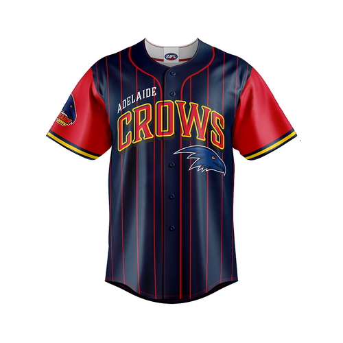 Adelaide Crows AFL Baseball Jersey Slugger T Shirt Sizes S-5XL!