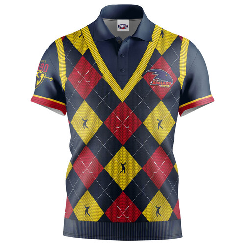 Adelaide Crows AFL 2021 Fairway Golf Polo T Shirt Sizes S-5XL!