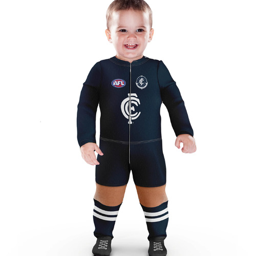 Carlton Blues AFL 2023 Kids Footysuit Sizes 000-2!