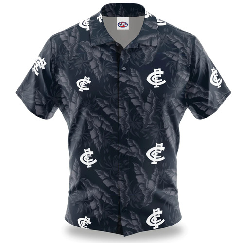 Carlton Blues AFL Paradise Hawaiian Polo Shirt Sizes S-5XL!