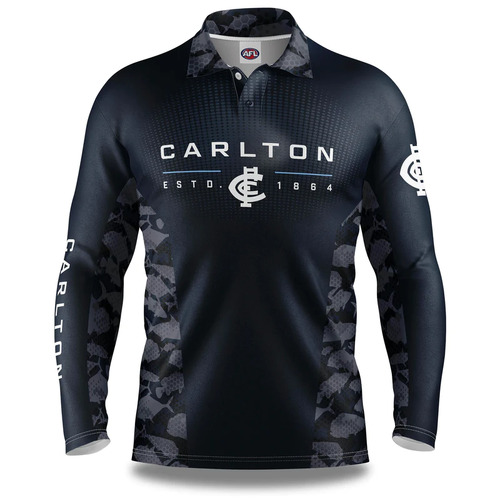Carlton Blues AFL 2023 Reef Runner Fishing Shirt Sizes S-5XL!