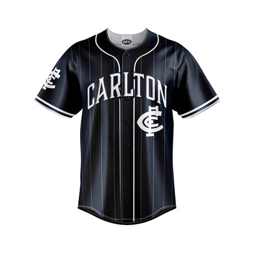 Carlton Blues AFL Baseball Jersey Slugger T Shirt Sizes S-5XL!