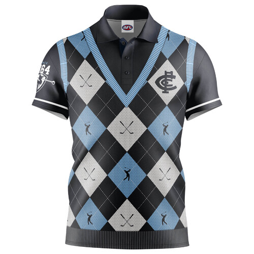 Carlton Blues AFL 2021 Fairway Golf Polo T Shirt Sizes S-5XL!