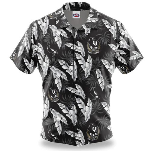 Collingwood Magpies AFL Paradise Hawaiian Polo Shirt Sizes S-5XL!