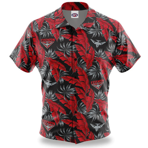 Essendon Bombers AFL Paradise Hawaiian Polo Shirt Sizes S-5XL!