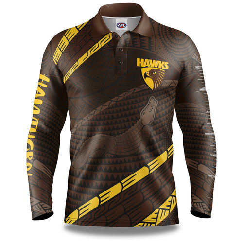 Hawthorn Hawks AFL 'Koedal' Fishing Shirt Polo Sizes S-5XL!