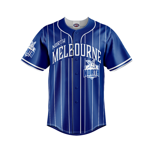 North Melbourne Kangaroo AFL Baseball Jersey Slugger T Shirt Sizes S-5XL!