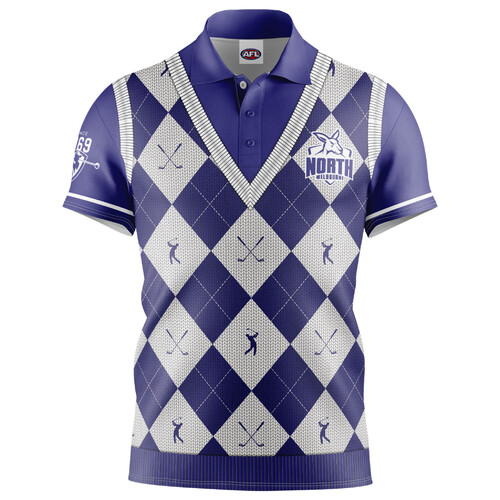 North Melbourne Kangaroos AFL Fairway Golf Polo T Shirt Sizes S-5XL!