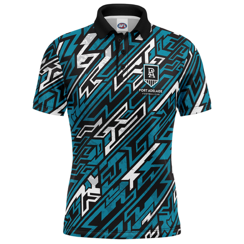 Port Adelaide Power AFL 'Par-Tee' Golf Polo T Shirt Sizes S-5XL!