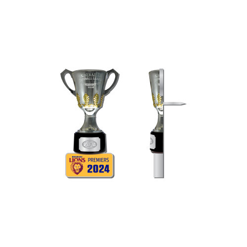 Brisbane Lions AFL 2024 Premiers 3D Trophy Pin! 