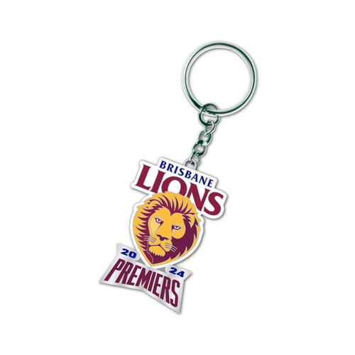 Brisbane Lions AFL 2024 Premiers Logo Keyring! 