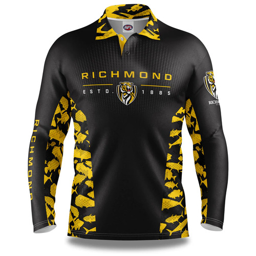 Richmond Tigers AFL Reef Runner Fishing Shirt Sizes S-5XL!
