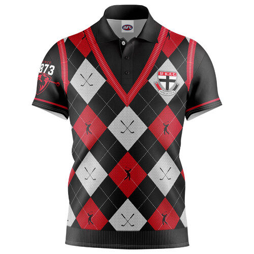 St Kilda Saints AFL Fairway Golf Polo T Shirt Sizes S-5XL!