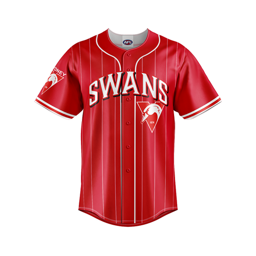 Sydney Swans AFL Baseball Jersey Slugger T Shirt Sizes S-5XL! 