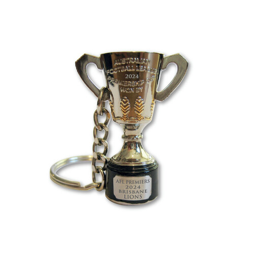 Brisbane Lions AFL 2024 Premiers 3D Trophy Keyring! 