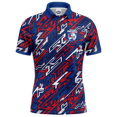 Western Bulldogs AFL 'Par-Tee' Golf Polo T Shirt Sizes S-5XL!