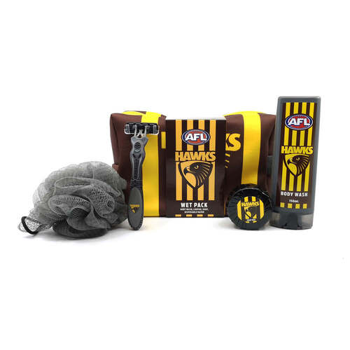 Hawthorn Hawks AFL Toiletries Gift Bag! Bag Body Wash Razor Soap Loofah