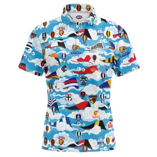 AFL Gather Round 'Skyhigh' Button Up Party Shirt Sizes S-5XL! 18 Teams!