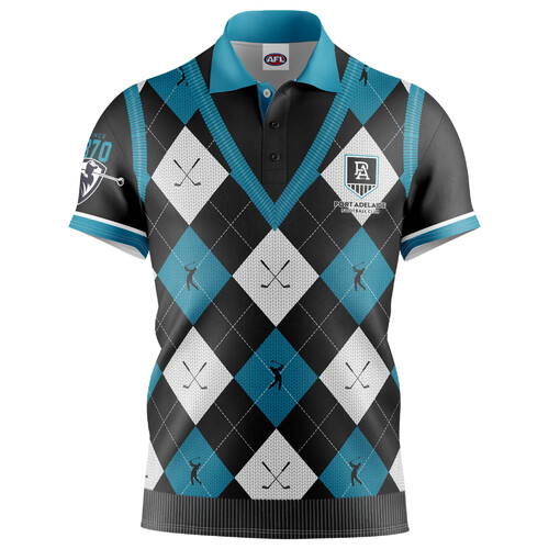 Port Adelaide Power AFL Fairway Golf Polo T Shirt Sizes S-5XL!