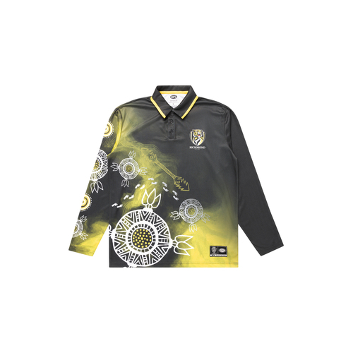 Richmond Tigers AFL 2023 Indigenous L/S Training Polo Sizes S-5XL!