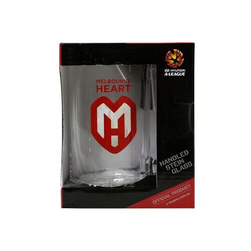 Melbourne Heart A League Stein Glass with Handle