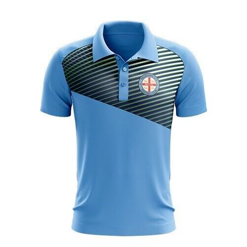 Melbourne City 2019 A League Geo Strike Polo Shirt Size S-3XL!