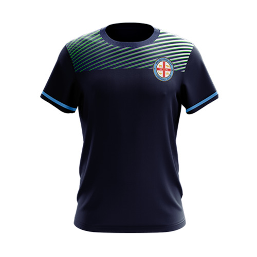Melbourne City FC 2019 A League Football Geo Squad Training T Shirt Size S-2XL