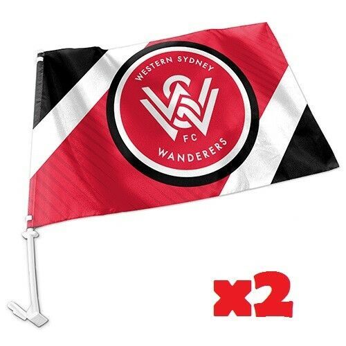 Western Sydney Wanderers WSW A League Car Flag 30 cm x 45 cm