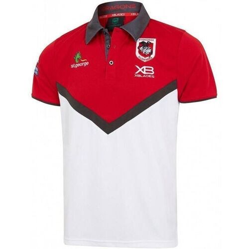 St George Illawarra Dragons NRL 2018 X Blades Media Polo Shirt Size S-5XL!